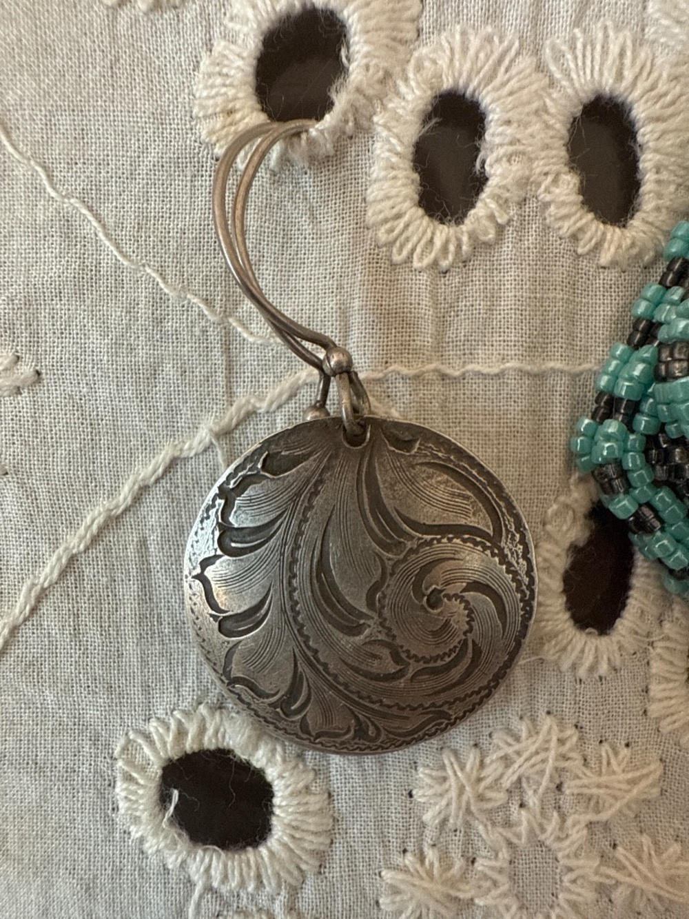 Sterling Silver Engraved Earrings